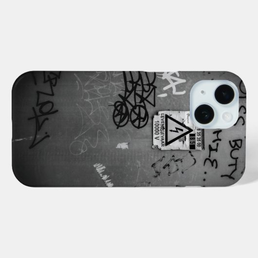 Zwart-wit elektrische kast België Case-Mate iPhone Case (Achterkant (horizontaal))