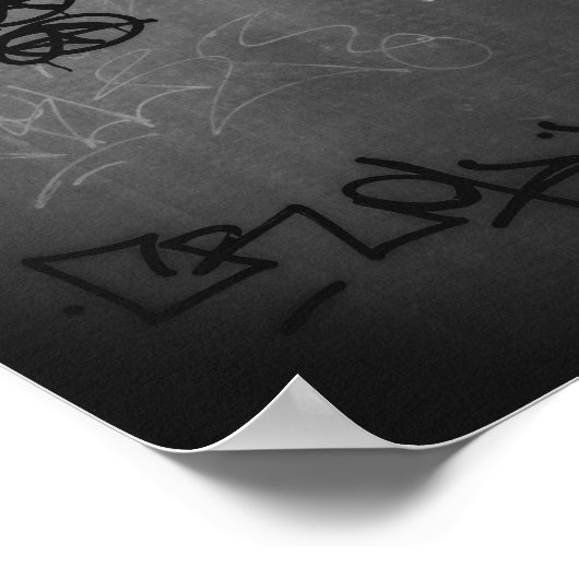 Zwart-wit elektrische kast België Poster (Hoek)