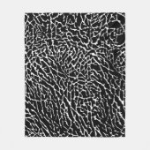 Zwart-wit ellephant afdrukken fleece deken (Voorkant)