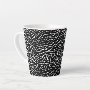 Zwart-wit ellephant afdrukken latte mok