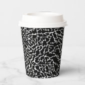 Zwart-wit ellephant afdrukken papieren bekers (Achterkant)