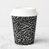 Zwart-wit ellephant afdrukken papieren bekers (Voorkant)