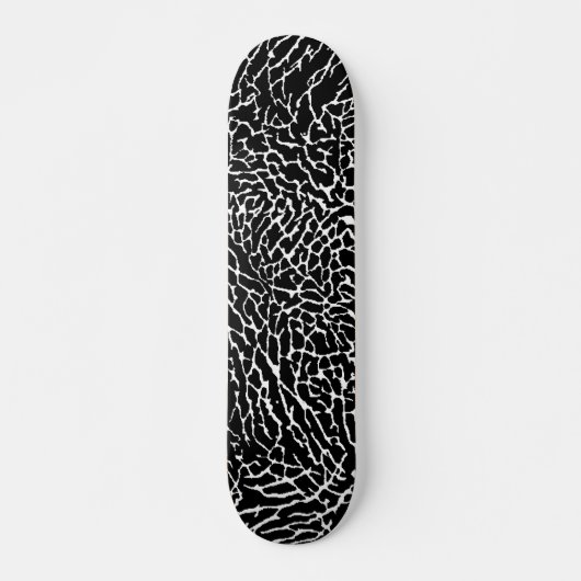 Zwart-wit ellephant afdrukken persoonlijk skateboard (Voorkant)