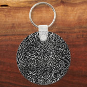 Zwart-wit ellephant afdrukken sleutelhanger (Achterkant)