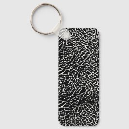 Zwart-wit ellephant afdrukken sleutelhanger