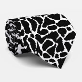 Zwart-wit ellephant afdrukken stropdas (Opgerold)