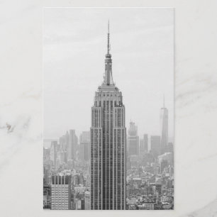 Zwart-wit Empire State Building Manhattan Briefpapier
