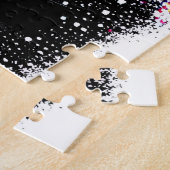 Zwart-wit en Abstract Kleurrijk Bospad Legpuzzel (Zijkant)