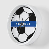 Zwart wit en blauw Football Sportmonogram (Hoek)