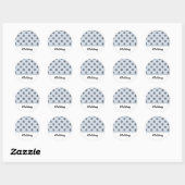 Zwart, Wit en Blauw Huwelijksthema Ronde Sticker (Vel)