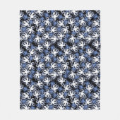 Zwart, wit en blauw Octopus naadloos patroon Fleece Deken (Voorkant)