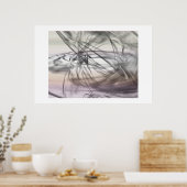 Zwart, wit en blauw poster (Keuken)