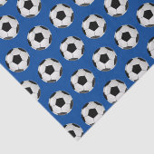 Zwart wit en blauw Voetbal Tissuepapier (Detail)