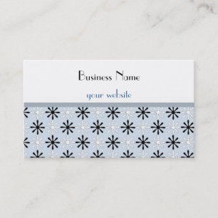 Zwart, Wit en Blauw Whimsical Print Visitekaartje