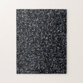 Zwart Wit en Blauwe Marmer Legpuzzel (Verticaal)
