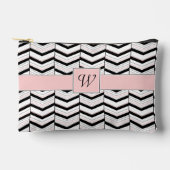 Zwart Wit en Blush Chevron Etui (Voorkant)