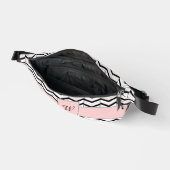 Zwart Wit en Blush Chevron Heuptasje (Open)