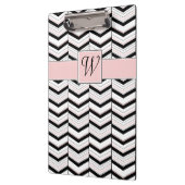 Zwart wit en Blush Chevron Klembord (Links)
