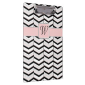 Zwart wit en Blush Chevron Klembord (Rechts)