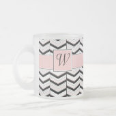 Zwart Wit en Blush Chevron Mok (Links)