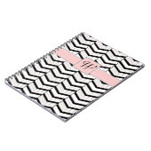 Zwart Wit en Blush Chevron Notitieboek (Linkerzijde)