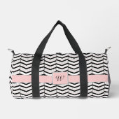 Zwart Wit en Blush Chevron Plunjezak (Voorkant)