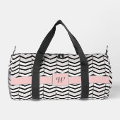 Zwart Wit en Blush Chevron Plunjezak (Achterkant)