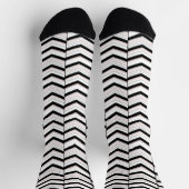 Zwart Wit en Blush Chevron Sokken (Top)