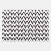 Zwart Wit en Blush Chevron Wrapping Paper Set (Voorkant 2)