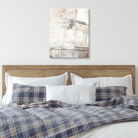 Zwart wit en Bronze Canvas Afdruk (Insitu (Slaapkamer))