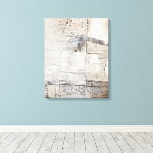 Zwart wit en Bronze Canvas Afdruk (Insitu (Houten vloer))