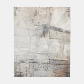 Zwart wit en Bronze Fleece Deken (Voorkant)