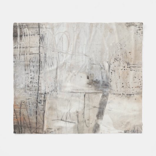 Zwart wit en Bronze Fleece Deken (Voorkant (Horizontaal))