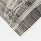 Zwart wit en Bronze Fleece Deken (Hoek)