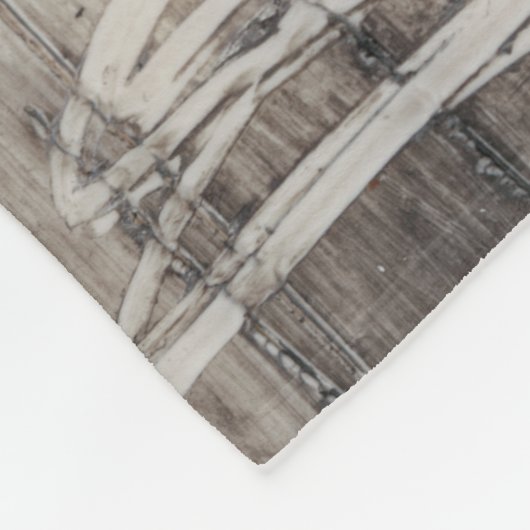 Zwart wit en Bronze Fleece Deken (Hoek)