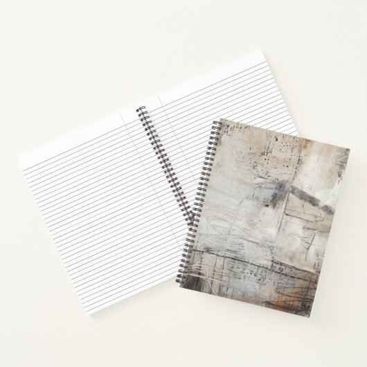 Zwart wit en Bronze Notitieboek (Binnen)