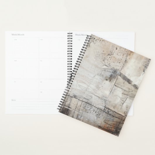Zwart wit en Bronze Planner (Display)