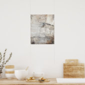 Zwart wit en Bronze Poster (Keuken)