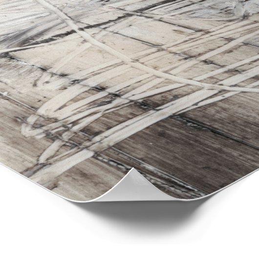 Zwart wit en Bronze Poster (Hoek)