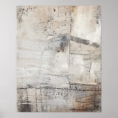 Zwart wit en Bronze Poster (Voorkant)