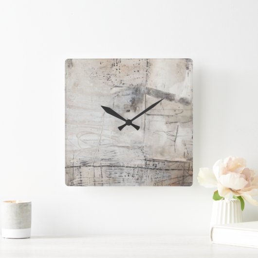 Zwart wit en Bronze Vierkante Klok (Huis)