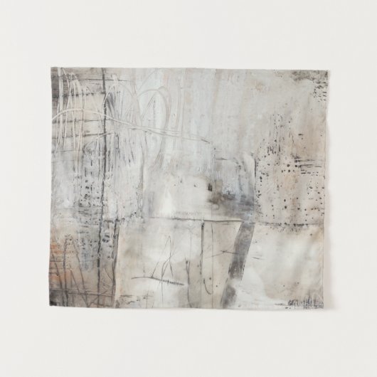 Zwart wit en Bronze Wandkleed (Voorkant (horizontaal))