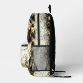 Zwart, Wit en Bruin Custom Rugzak (Rechts)