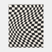 Zwart-wit en crème wit toetsenbord fleece deken (Voorkant)