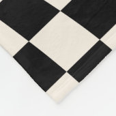 Zwart-wit en crème wit toetsenbord fleece deken (Hoek)