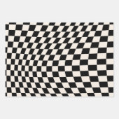 Zwart-wit en crème wit toetsenbord inpakpapier vel (Voorkant)