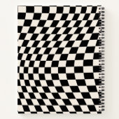 Zwart-wit en crème wit toetsenbord notitieboek (Achterkant)