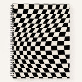 Zwart-wit en crème wit toetsenbord notitieboek (Voorkant)