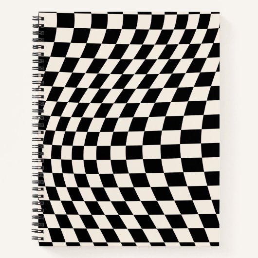 Zwart-wit en crème wit toetsenbord notitieboek (Voorkant)