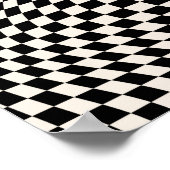 Zwart-wit en crème wit toetsenbord poster (Hoek)